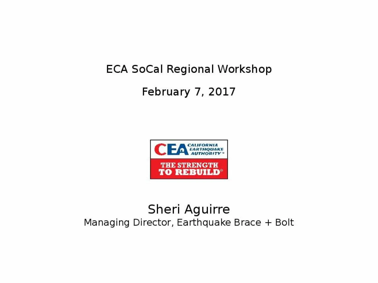 PPT-ECA SoCal Regional Workshop