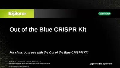 Out of the Blue CRISPR Kit