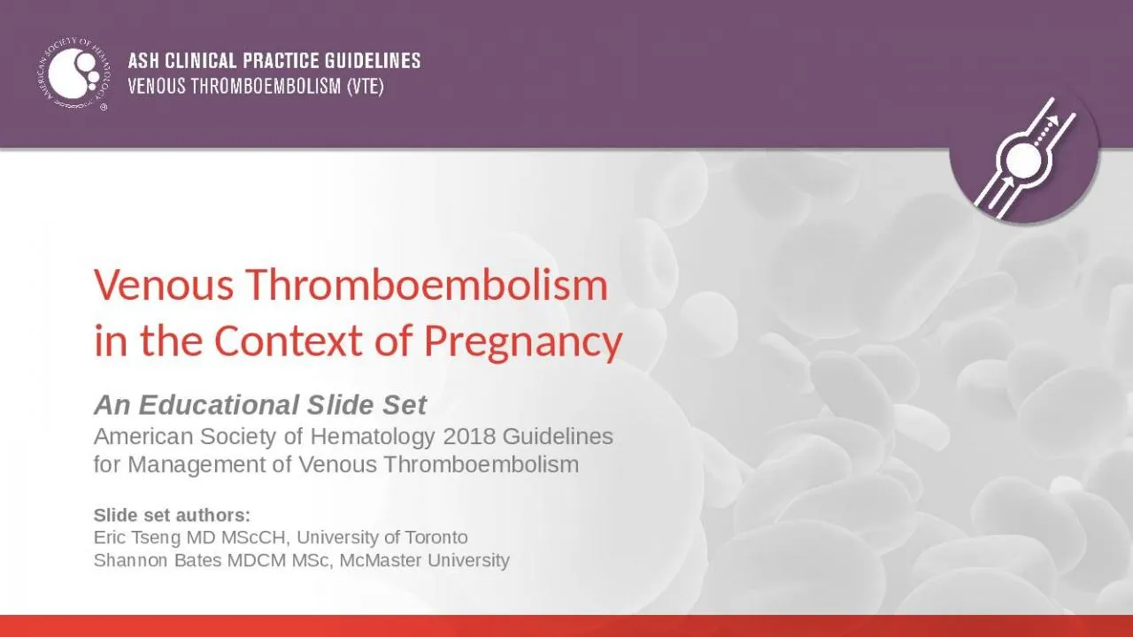 PPT-Venous Thromboembolism in the Context of Pregnancy