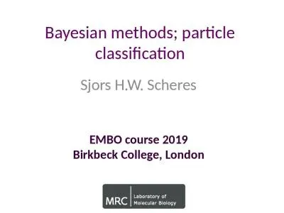 Bayesian methods; particle classification