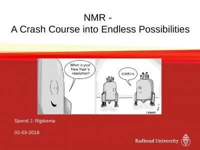 NMR -   A Crash Course  into