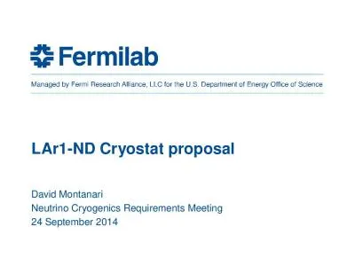 LAr1-ND  Cryostat proposal