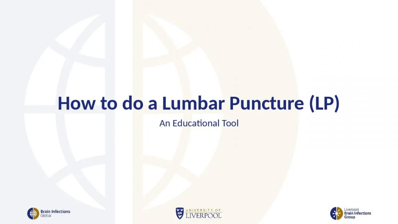 PPT-How to do a Lumbar Puncture (LP)