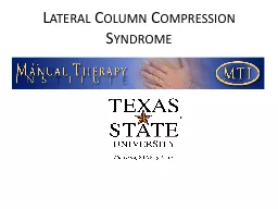 Lateral Column Compression Syndrome