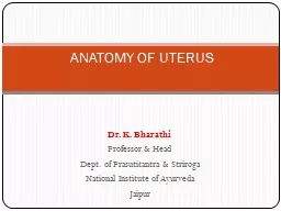 Dr. K.  Bharathi Professor & Head