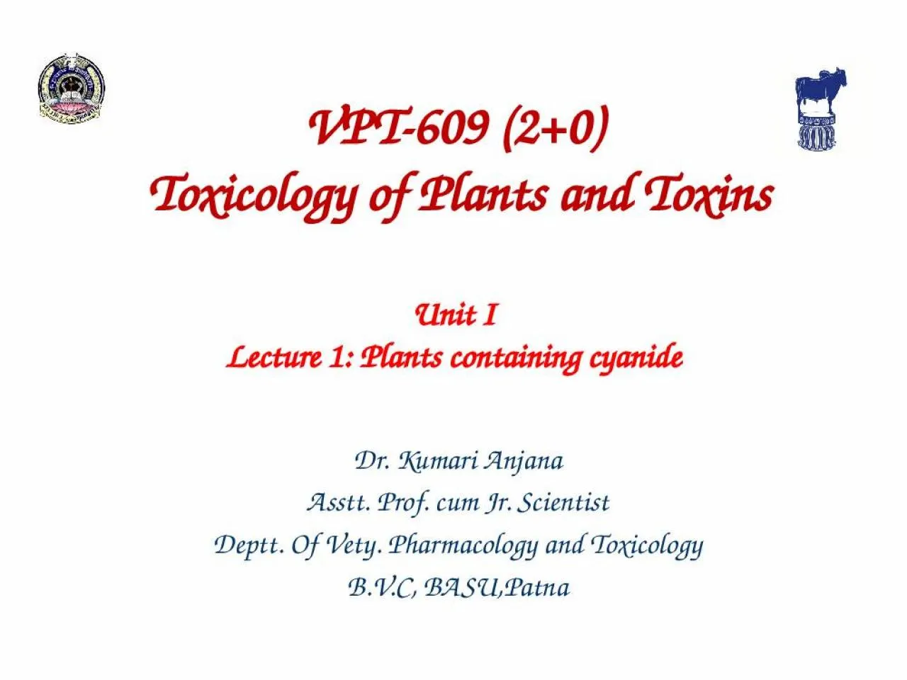 PPT-Unit I Lecture 1 : Plants containing