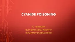 Cyanide Poisoning AGHABIKLOOEI