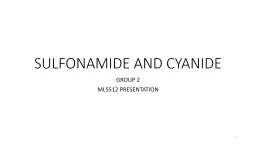 SULFONAMIDE AND CYANIDE GROUP 2