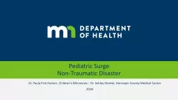Pediatric Surge Non-Traumatic Disaster
