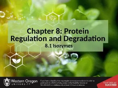 Chapter 8: Protein Regulation and Degradation