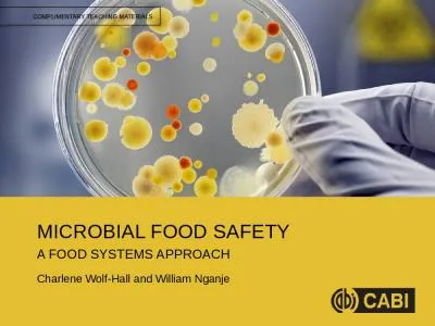 MICROBIAL FOOD SAFETY A FOOD SYSTEMS APPROACH