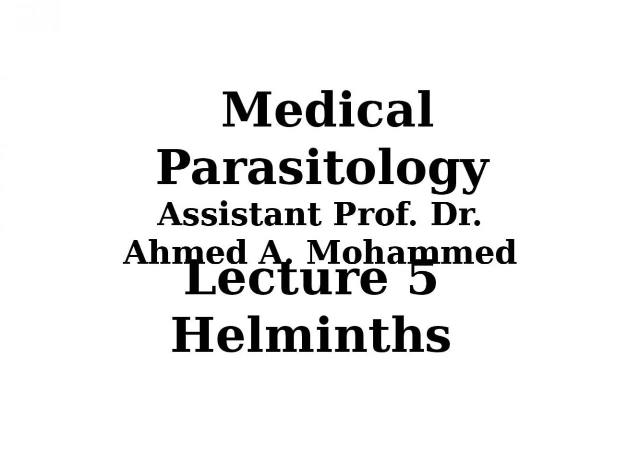 PPT-Medical Parasitology