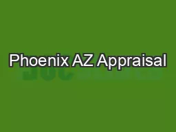 Phoenix AZ Appraisal