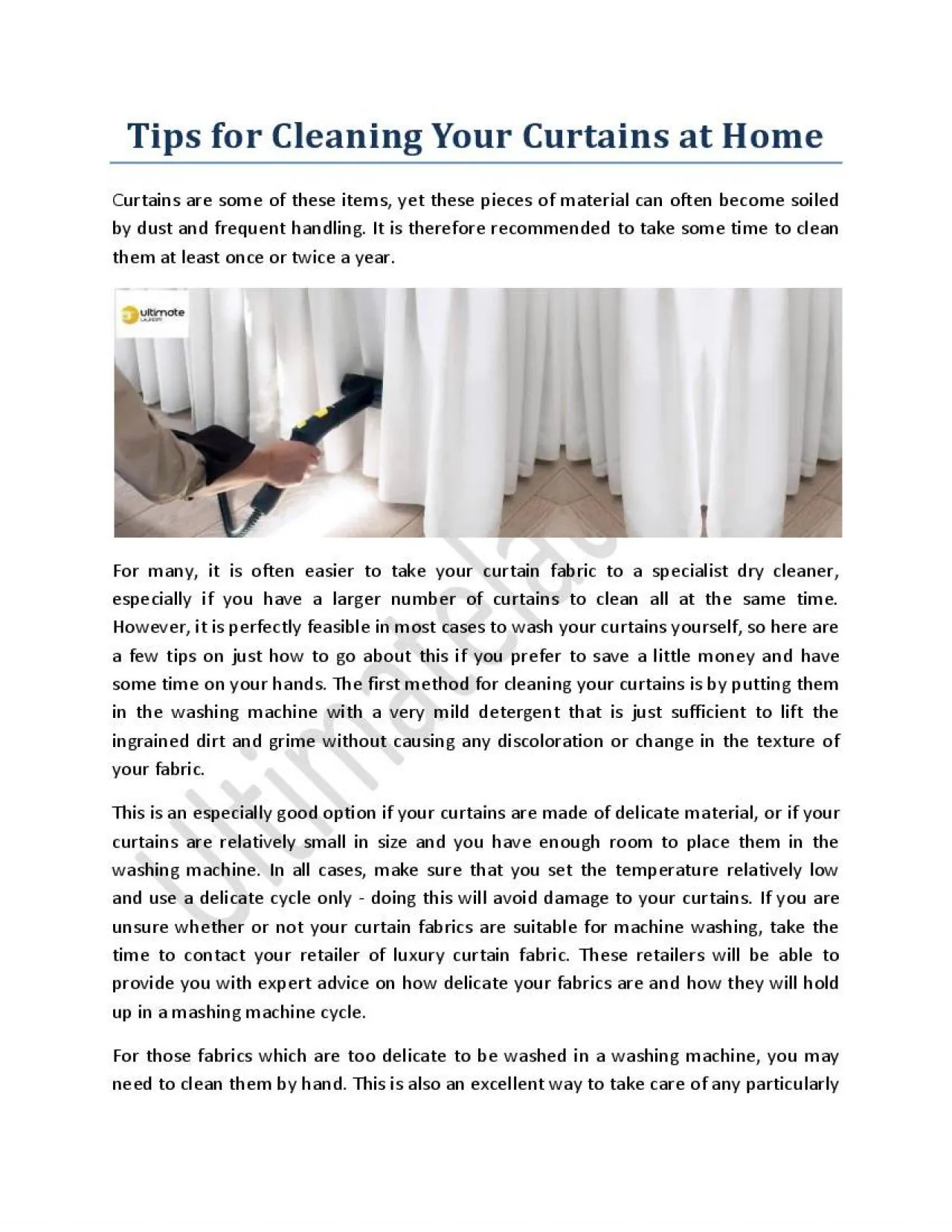 PDF-Tips for Cleaning Your Curtains at Home