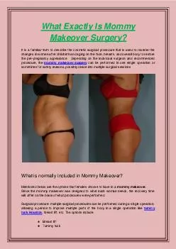 What Exactly Is Mommy Makeover Surgery?