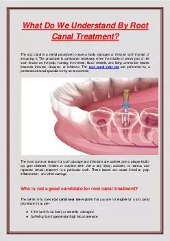 What Do We Understand By Root Canal Treatment?