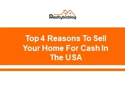 4 Reasons To Sell Your Home For Cash | Realtybizblog
