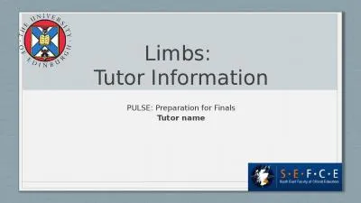 Limbs:  Tutor Information