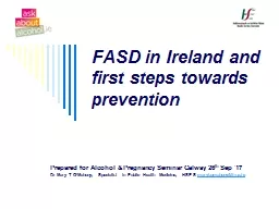FASD in Ireland and first steps towards prevention