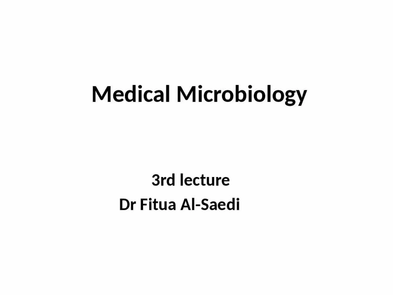 PPT-Medical Microbiology 3rd