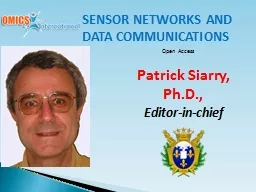 Open  Access SENSOR NETWORKS AND DATA COMMUNICATIONS