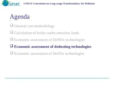 Agenda UNECE Convention on Long-range Transboundary Air Pollution