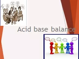 Acid  base balance Key points