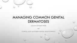 Managing Common Genital Dermatoses