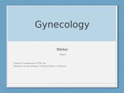 Gynecology Winter   Class