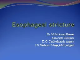 Esophageal stricture Dr.