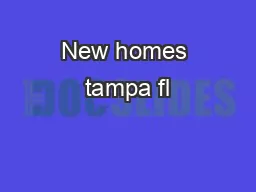 New homes tampa fl