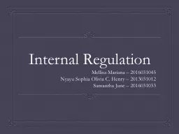Internal Regulation  Mellisa
