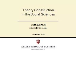 Theory Construction in the Social Sciences