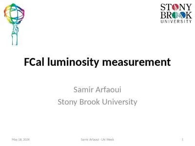 FCal  luminosity measurement