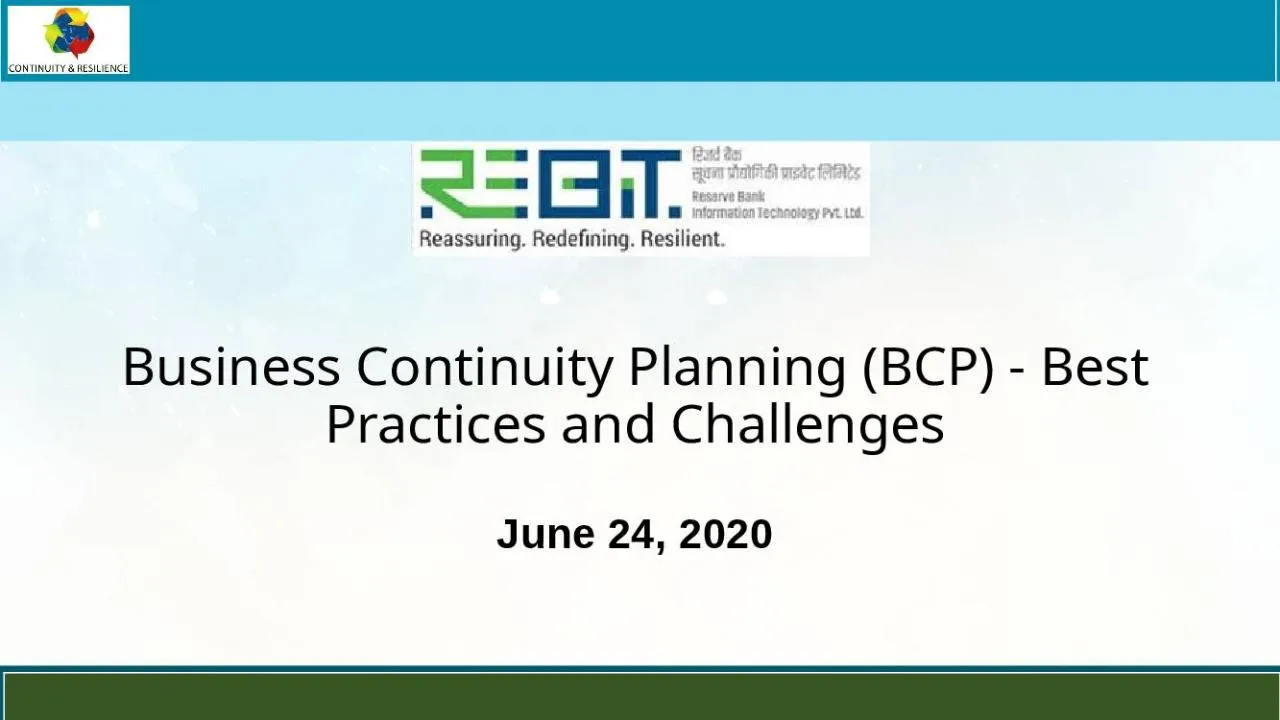 PPT-Business Continuity Planning (BCP) - Best