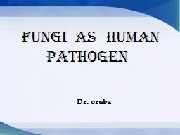 Fungi  as  Human  Pathogen