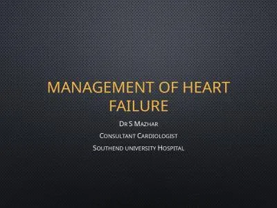 Management of Heart  Failure