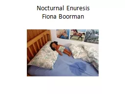 Nocturnal Enuresis Fiona