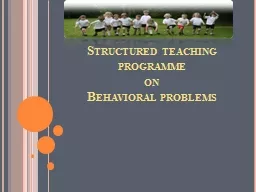 PPT-Structured teaching programme