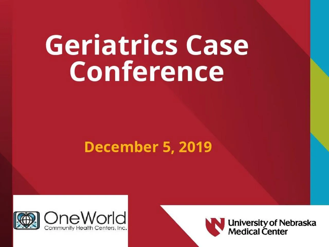 PPT-Geriatrics Case Conference