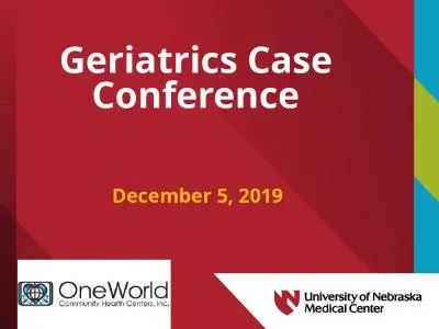 Geriatrics Case Conference