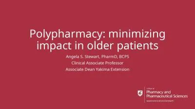 Polypharmacy: minimizing impact in older patients