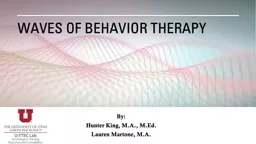 Waves of Behavior Therapy