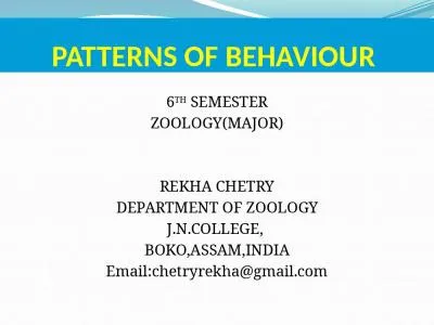 PATTERNS OF BEHAVIOUR  6