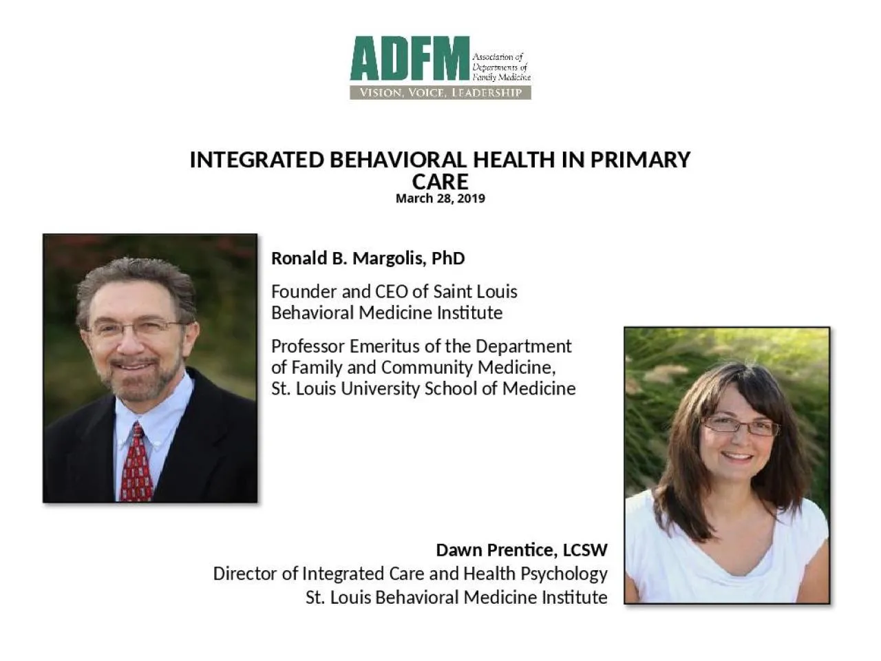 PPT-INTEGRATED BEHAVIORAL HEALTH IN PRIMARY CARE