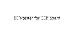 BER- tester  for GEB  board