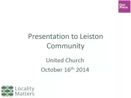 Presentation to Eye Community