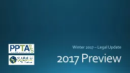 2017 Preview Winter 2017 – Legal Update