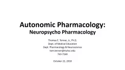 Q&A Autonomic Pharmacology: