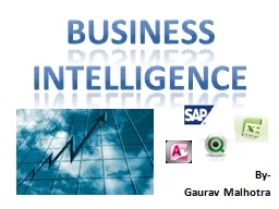 By-  Gaurav   Malhotra Business Intelligence